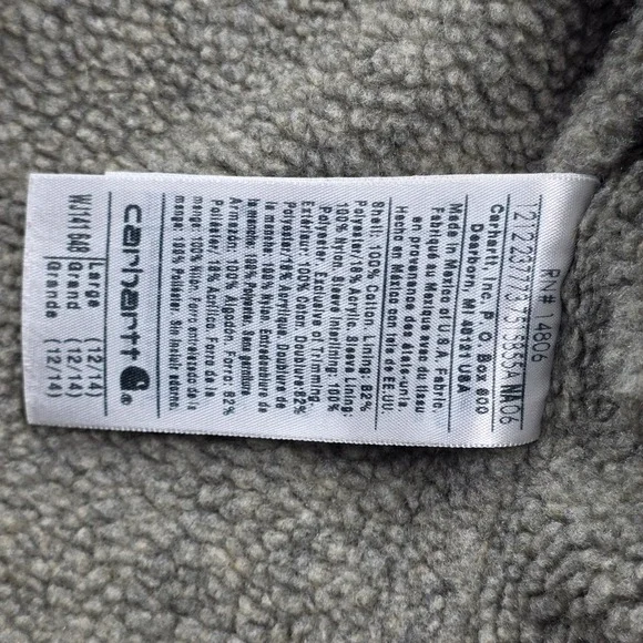 Carhartt WJ141 648 Sherpa Lined Hooded Jacket Raspberry Pink Womens Large 12/14 - Picture 8 of 14